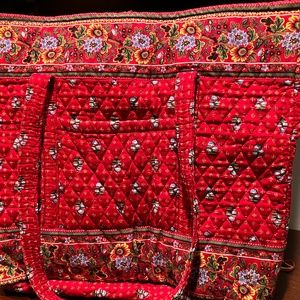 Red Vera Bradley tote / diaper bag